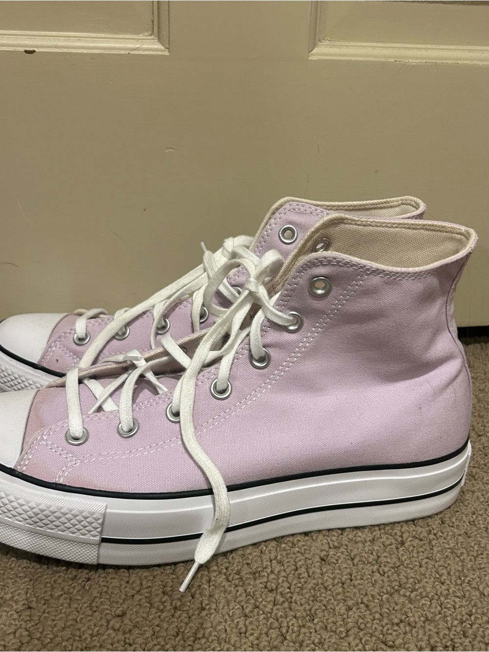 Converse Platform High-Top Sneakers in Lavender - Picture 5 of 13
